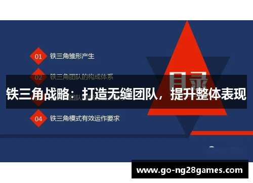 铁三角战略：打造无缝团队，提升整体表现