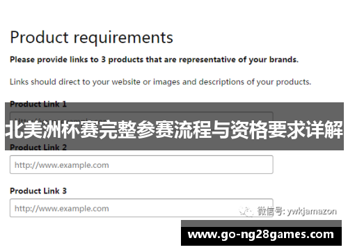 北美洲杯赛完整参赛流程与资格要求详解